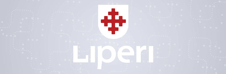 Liperin logo harmaalla pohjalla.